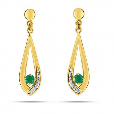 Boucles d'Oreilles Emeraude