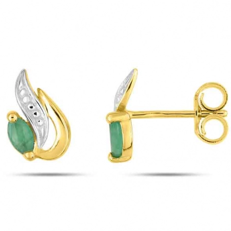 Boucles d'Oreilles Emeraude