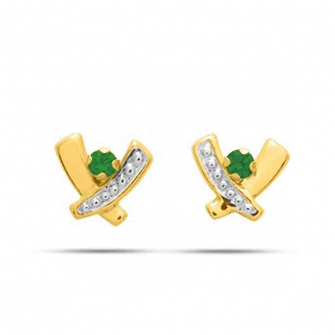 Boucles d'Oreilles Emeraude
