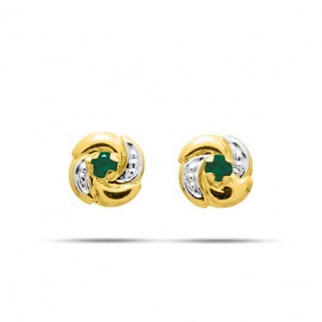 Boucles d'Oreilles Emeraude