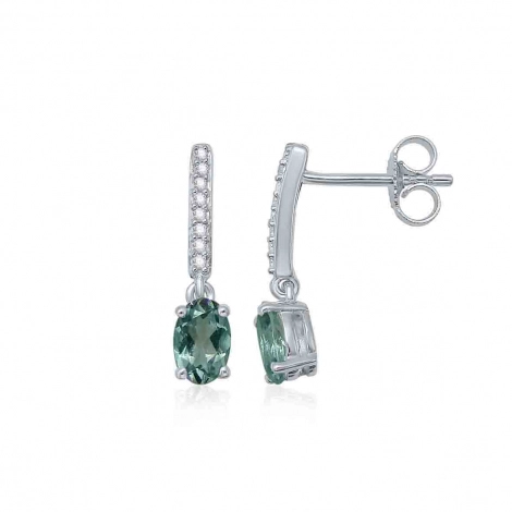 Boucles d'oreilles AigueMarine