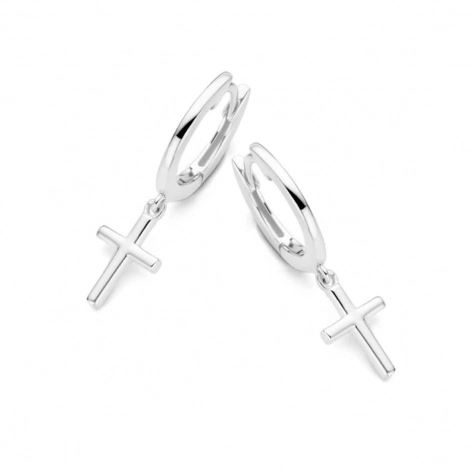 Boucles d'oreilles Argent croix - Naiomy
