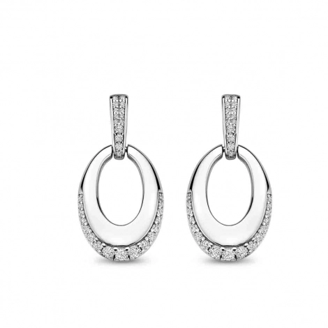  Boucles d'oreilles argent ovales ouvertes avec OZ Naiomy