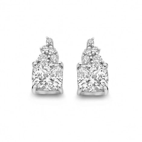 Boucles d'oreilles Argent pavage zirconium - Naiomy