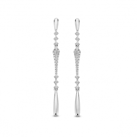 Boucles d'oreilles argent pendantes zirconium - Naiomy  combiner