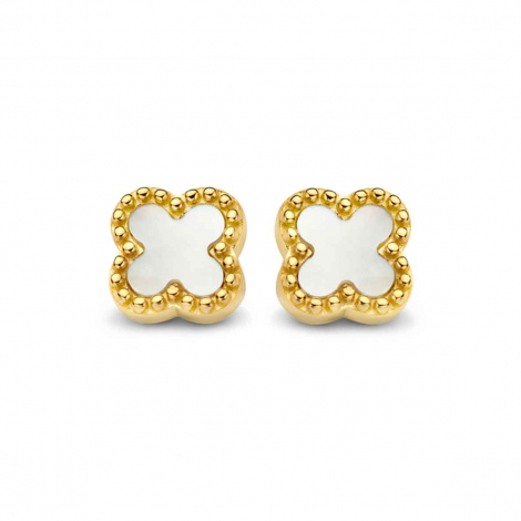Boucles d'oreilles Argent plaqu or et nacre - Naiomy