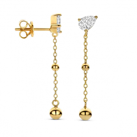 Boucles d'oreilles argent plaqué or jaune et Oxydes - Naiomy à combiner