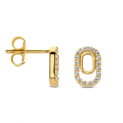 Boucles d'oreilles argent plaqué or jaune et Oxydes - Naiomy à combiner