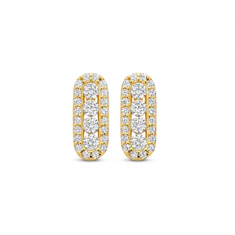 Boucles d'oreilles argent - plaqu or jaune oxydes - Naiomy