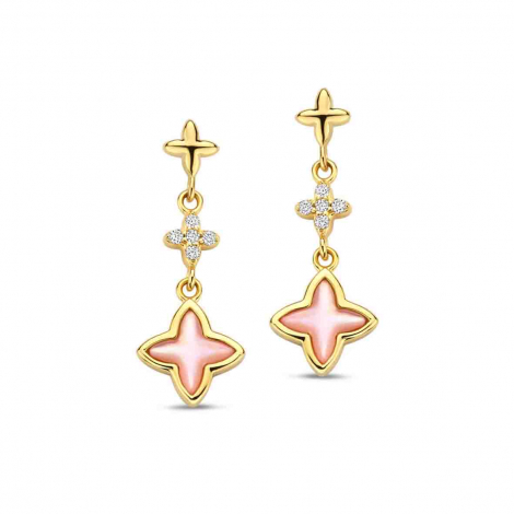 Boucles d'oreilles argent plaqu or - Naiomy  combiner