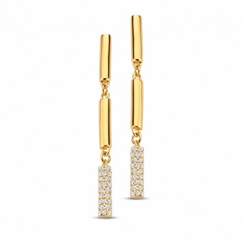 Boucles d'oreilles argent plaque or - Naiomy  combiner