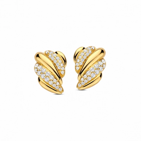 Boucles d'oreilles argent - plaqu or - Oxydes - Naiomy