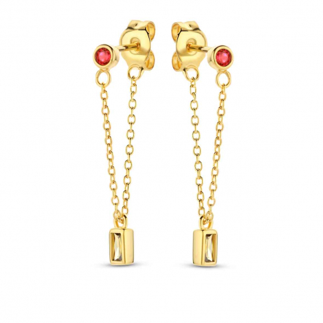 Boucles d'oreilles Argent plaqu or - pierres de couleurs -  Naiomy  combiner