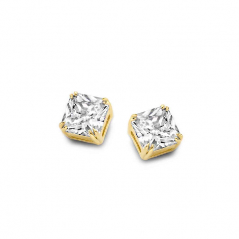 Boucles d'oreilles Argent plaqu or serties de Zirconium - Naiomy  combiner