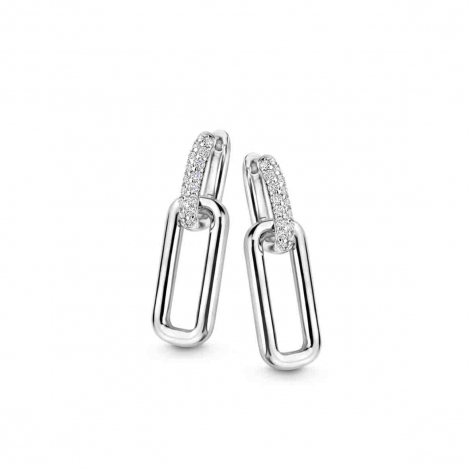  Boucles d'oreilles argent rectangle ouvert + OZ-Naiomy  combiner
