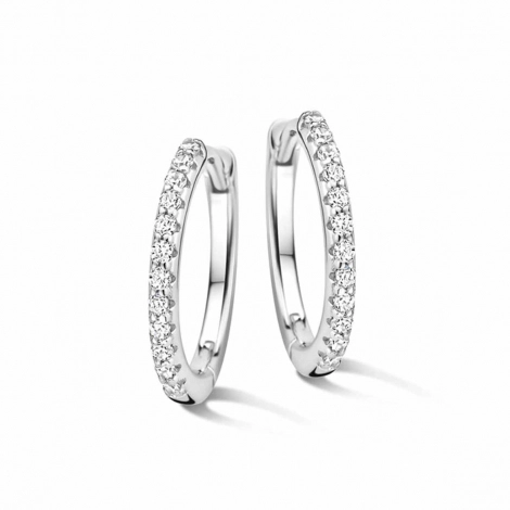 Boucles d'oreilles argent serti d'oxydes 15 mm- Naiomy