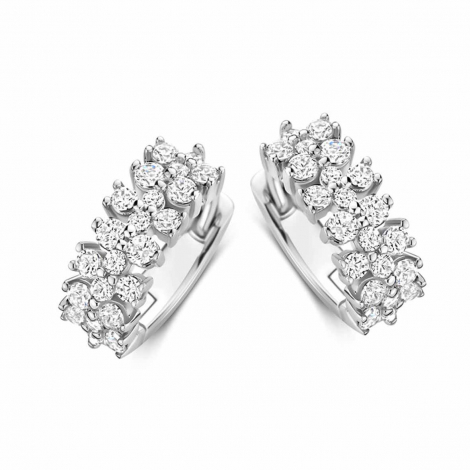Boucles d'oreilles argent serti d'oxydes - Naiomy  combiner