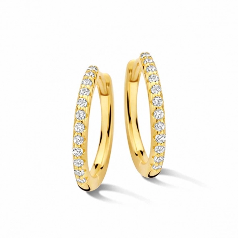 Boucles d'oreilles argent serties d' Oxydes 15 mm - Naiomy
