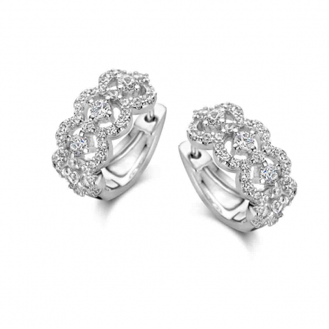 Boucles d'oreilles argent serties d' Oxydes - Naiomy  combiner