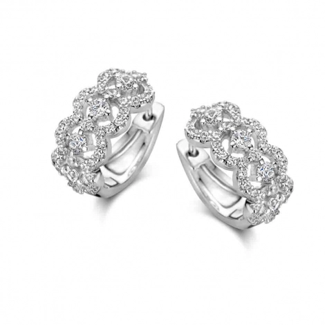 Boucles d'oreilles argent serties d' Oxydes - Naiomy