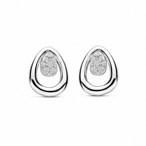 Boucles d'oreilles argent serties d' Oxydes - Naiomy