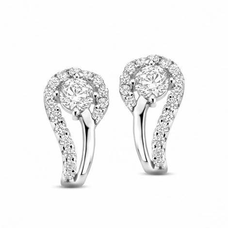 Boucles d'oreilles argent serties d' Oxydes - Naiomy
