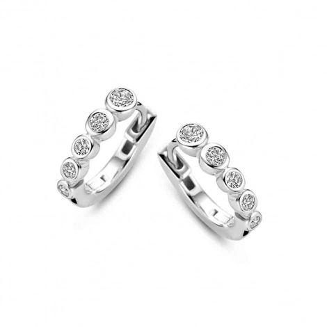 Boucles d'oreilles argent serties d'Oxydes - Naiomy