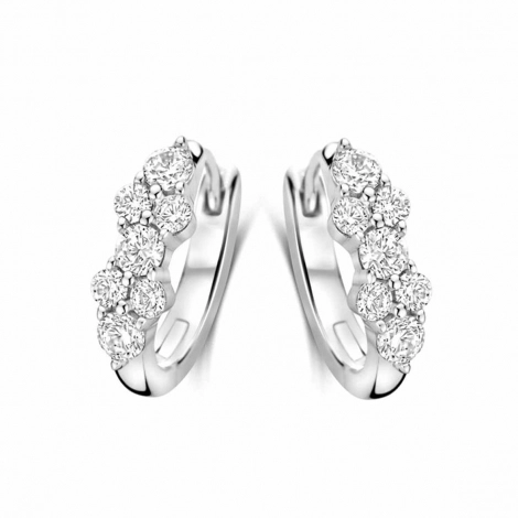 Boucles d'oreilles argent serties d' Oxydes - Naiomy