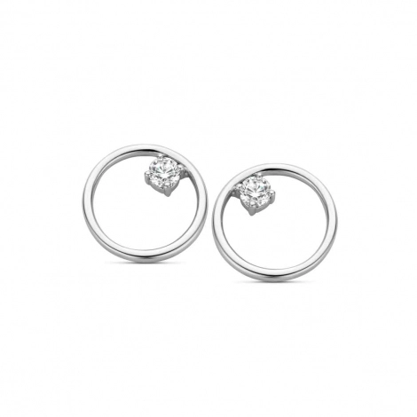 Boucles d'oreilles Argent serties de Zirconium -  Naiomy