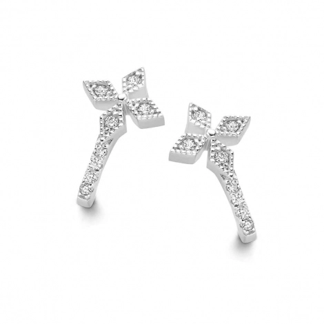 Boucles d'oreilles Argent serties de Zirconium - Naiomy