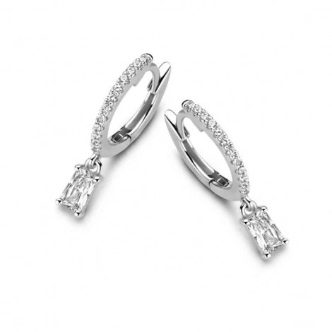 Boucles d'oreilles Argent serties de Zirconium - Naiomy