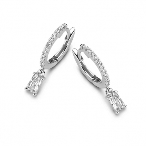 Boucles d'oreilles Argent serties de Zirconium - Naiomy  combiner