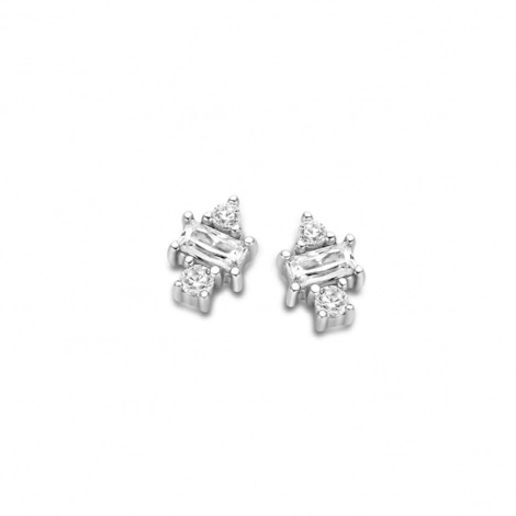 Boucles d'oreilles Argent serties de Zirconium -  Naiomy