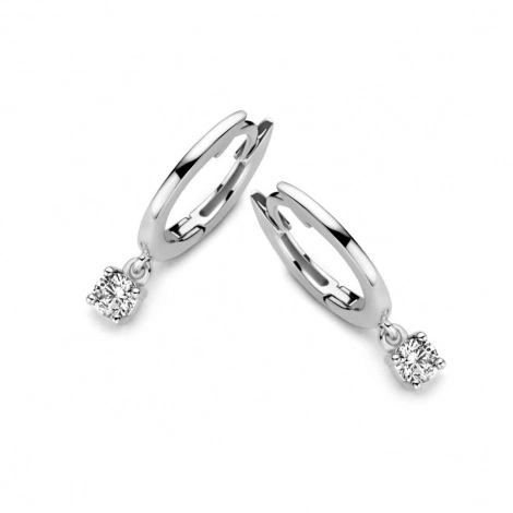 Boucles d'oreilles Argent serties de Zirconium - Naiomy