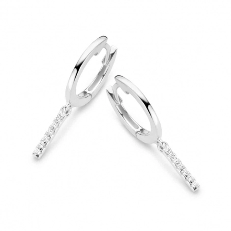 Boucles d'oreilles Argent serties de Zirconium - Naiomy