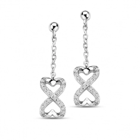 Boucles d'oreilles argent signe de l'infini - Naiomy