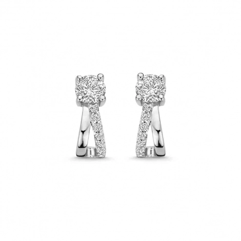 Boucles d'oreilles argent solitaire et Oxydes - Naiomy