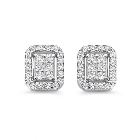 Boucles d'oreilles argent zirconium - Naiomy