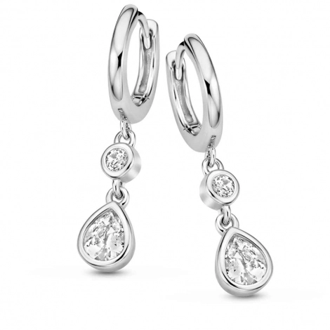 Boucles d'oreilles Argent zirconium - Naiomy