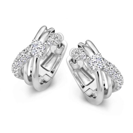 Boucles d'oreilles argent zirconium - Naiomy