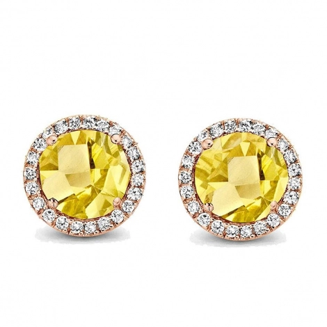 Boucles d'oreilles Citrine et diamants - One More