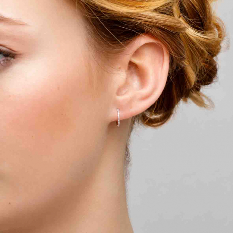 Boucles d'oreilles cr�oles diamants