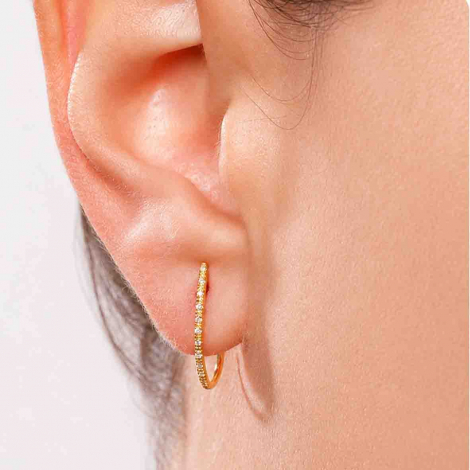 Boucles d'oreilles cr�oles diamants
