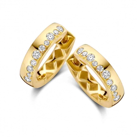 Boucles d'oreilles croles diamants One More