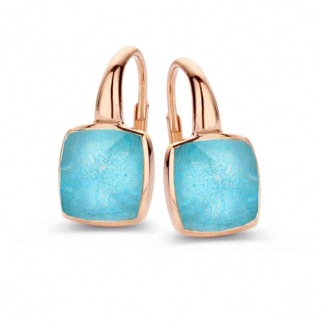 Boucles d'oreilles Cristal de Roche sur Amazonite - One More