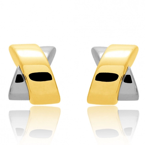 Boucles d'oreilles deux ors 1.80 gr