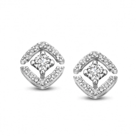 (2) Boucles d'oreilles Diamants