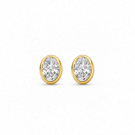 Boucles d'oreilles Diamants - Bezel Collection - Mérité à combiner