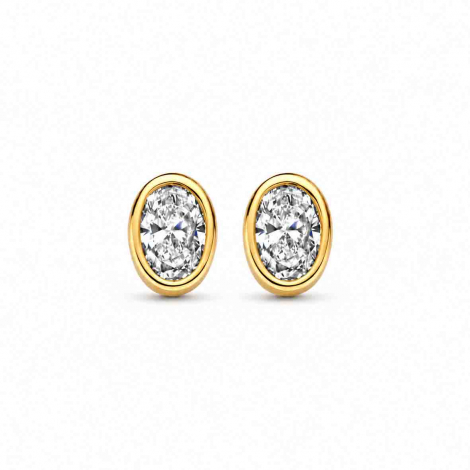 Boucles d'oreilles Diamants - Bezel Collection - Mérité à combiner
