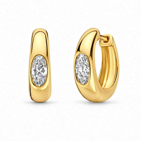 Boucles d'oreilles Diamants - Bold Collection - Mérité à combiner